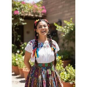 Mexican Folkloric belt day of the dead 5 de Mayo colorfull mexico todo corazon